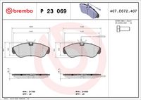 BREMBO P23069 - Lado de montaje: Eje delantero<br>año construcción hasta: 08/2001<br>Carga útil [kg]: 1000<br>Carga útil [kg]: 1400<br>Ancho [mm]: 145<br>Espesor [mm]: 20<br>Altura [mm]: 61<br>Contacto avisador de desgaste: con contacto avisador de desgaste<br>Artículo complementario/Información complementaria: sin accesorios<br>Sistema de frenos: Lucas<br>Longitud contacto de aviso [mm]: 200<br>Artículo complementario / información complementaria 2: con tornillos pinza freno<br>Número de indicadores de desgaste [por eje]: 2<br>Número de WVA: 21797<br>Número de WVA: 21798<br>