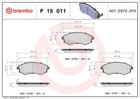 BREMBO P15011 - Juego de pastillas de freno - PRIME LINE