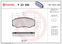 BREMBO P23093 - Juego de pastillas de freno - PRIME LINE