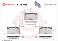 BREMBO P23098 - Juego de pastillas de freno - PRIME LINE