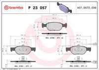 BREMBO P23057 - Juego de pastillas de freno - PRIME LINE