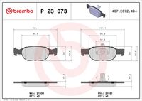 BREMBO P23073 - año construcción hasta: 06/2003<br>Lado de montaje: Eje delantero<br>Artículo complementario / información complementaria 2: con clip de émbolo<br>Artículo complementario / información complementaria 2: Chapa antichirridos<br>Nº art. de accesorio recomendado: 1 987 474 354<br>Material: Low-Metallic<br>Homologación: ECE-R90<br>Número de WVA: 21930<br>Espesor [mm]: 17,6<br>Ancho [mm]: 151,5<br>Altura [mm]: 52<br>