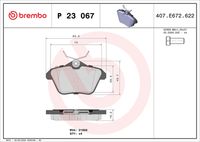 BREMBO P23067 - Juego de pastillas de freno - PRIME LINE