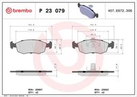 BREMBO P23079 - Juego de pastillas de freno - PRIME LINE