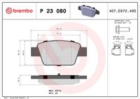 BREMBO P 23 080 - Juego de pastillas de freno