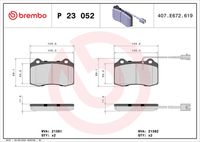 BREMBO P23052 - Juego de pastillas de freno - PRIME LINE