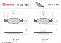 BREMBO P 23 055 - Juego de pastillas de freno