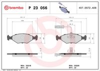 BREMBO P 23 056 - Juego de pastillas de freno