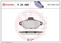 BREMBO P23096 - Juego de pastillas de freno - PRIME LINE