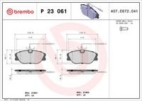 BREMBO P23061 - Juego de pastillas de freno - PRIME LINE