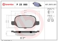 BREMBO P23065 - Juego de pastillas de freno - PRIME LINE