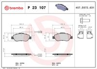 BREMBO P23107 - Juego de pastillas de freno - PRIME LINE