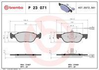 BREMBO P 23 071 - Juego de pastillas de freno