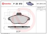 BREMBO P23072 - Juego de pastillas de freno - PRIME LINE