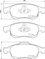 BREMBO P23165 - Lado de montaje: Eje delantero<br>año construcción hasta: 07/2018<br>Ancho [mm]: 141<br>Espesor [mm]: 21<br>Altura [mm]: 63<br>Contacto avisador de desgaste: con avisador acústico de desgaste<br>Artículo complementario/Información complementaria: sin accesorios<br>Sistema de frenos: Mando<br>Número de indicadores de desgaste [por eje]: 2<br>Número de WVA: 22165<br>Número de WVA: 22166<br>Número de WVA: 22167<br>