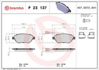 BREMBO P 23 137 - Juego de pastillas de freno