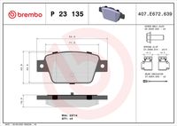 BREMBO P23135 - Juego de pastillas de freno - PRIME LINE