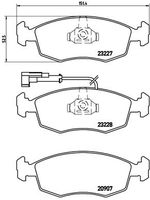 BREMBO P 23 121 - Juego de pastillas de freno