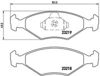 BREMBO P 23 124 - Juego de pastillas de freno