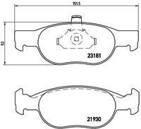 BREMBO P23125 - Juego de pastillas de freno - PRIME LINE