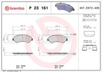 BREMBO P23161 - Juego de pastillas de freno - PRIME LINE