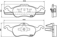 BREMBO P24046 - año construcción desde: 01/1999<br>Lado de montaje: Eje delantero<br>Artículo complementario / información complementaria 2: Chapa antichirridos<br>Artículo complementario / información complementaria 2: con clip de émbolo<br>Material: Low-Metallic<br>Homologación: ECE-R90<br>Número de WVA: 23154<br>Espesor [mm]: 18,2<br>Ancho [mm]: 178<br>Altura 1 [mm]: 58,3<br>Altura 2 [mm]: 60,7<br>