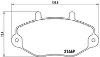 BREMBO P24033 - Lado de montaje: Eje delantero<br>año construcción hasta: 08/1998<br>Tamaño freno: 14"<br>Ancho [mm]: 139<br>Espesor [mm]: 19<br>Altura [mm]: 64<br>Contacto avisador de desgaste: excl. contacto de avisador de desgaste<br>Artículo complementario/Información complementaria: sin accesorios<br>Sistema de frenos: Bendix<br>Número de WVA: 21470<br>