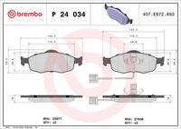 BREMBO P24034 - Juego de pastillas de freno - PRIME LINE