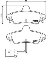 BREMBO P 24 038 - Juego de pastillas de freno