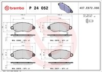 BREMBO P24052 - Juego de pastillas de freno - PRIME LINE