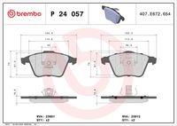 BREMBO P24057 - Juego de pastillas de freno - PRIME LINE