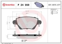 BREMBO P24059 - Juego de pastillas de freno - PRIME LINE