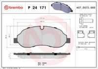 BREMBO P24171 - Lado de montaje: Eje trasero<br>Ancho [mm]: 137<br>Espesor [mm]: 19<br>Altura [mm]: 57<br>Contacto avisador de desgaste: preparado para indicador desgaste<br>Contacto avisador de desgaste: excl. contacto de avisador de desgaste<br>Artículo complementario/Información complementaria: sin accesorios<br>Sistema de frenos: TRW<br>Artículo complementario / información complementaria 2: con tornillos pinza freno<br>Número de WVA: 25603<br>Número de WVA: 25604<br>