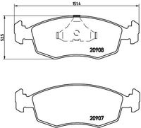 BREMBO P24019 - Juego de pastillas de freno - PRIME LINE