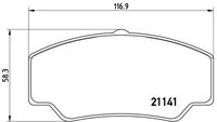 BREMBO P24023 - Juego de pastillas de freno - PRIME LINE