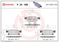 BREMBO P24188 - Lado de montaje: Eje trasero<br>Ancho [mm]: 123<br>Espesor [mm]: 16<br>Altura 1 [mm]: 48<br>Altura 2 [mm]: 53<br>Contacto avisador de desgaste: excl. contacto de avisador de desgaste<br>Artículo complementario/Información complementaria: sin accesorios<br>Sistema de frenos: Teves<br>Número de WVA: 22531<br>Número de WVA: 22231<br>