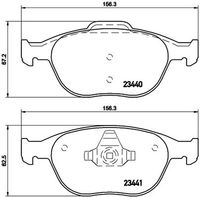 BREMBO P 24 071 - Juego de pastillas de freno