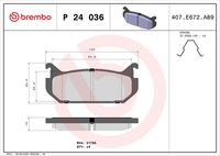 BREMBO P 24 036 - Juego de pastillas de freno