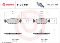 BREMBO P24044 - Juego de pastillas de freno - PRIME LINE