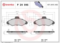 BREMBO P24045 - Juego de pastillas de freno - PRIME LINE