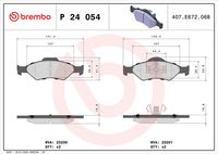 BREMBO P24054 - Juego de pastillas de freno - PRIME LINE