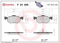 BREMBO P24056 - Juego de pastillas de freno - PRIME LINE