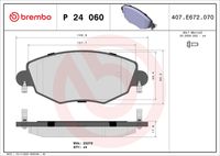 BREMBO P 24 060 - Juego de pastillas de freno