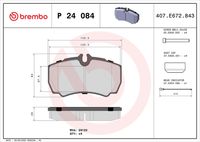 BREMBO P24084 - Juego de pastillas de freno - PRIME LINE