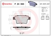 BREMBO P24063 - Juego de pastillas de freno - PRIME LINE