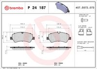 BREMBO P24187 - Juego de pastillas de freno - PRIME LINE