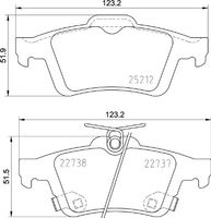 BREMBO P 24 216 - Juego de pastillas de freno