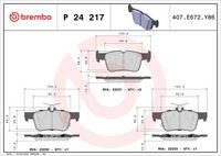 BREMBO P24217 - Juego de pastillas de freno - PRIME LINE