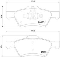 BREMBO P24159 - Juego de pastillas de freno - PRIME LINE