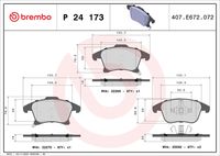 BREMBO P24173 - Juego de pastillas de freno - PRIME LINE